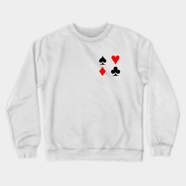Playing Card Suits Crewneck Sweatshirt by Art_Is_Subjective